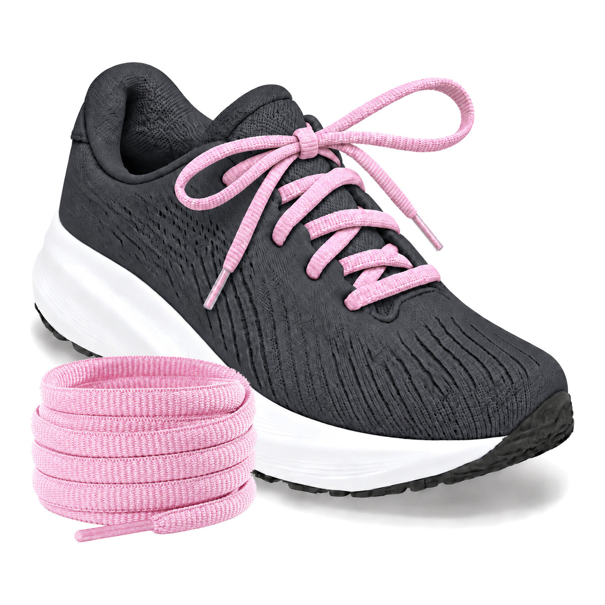 Roze – ovale veters halfrond loopschoenen roze 02 loopschoen antraciet rol
