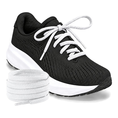Wit – ovale veters halfrond loopschoenen wit 04 loopschoen zwart rol