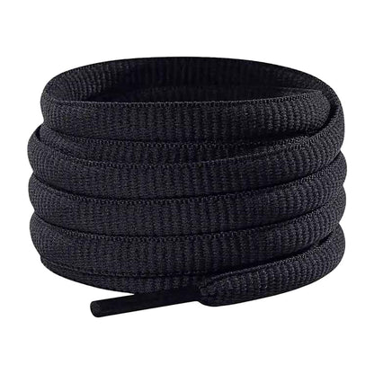 Zwart – ovale veters halfrond loopschoenen zwart 01 hoofdafbeelding