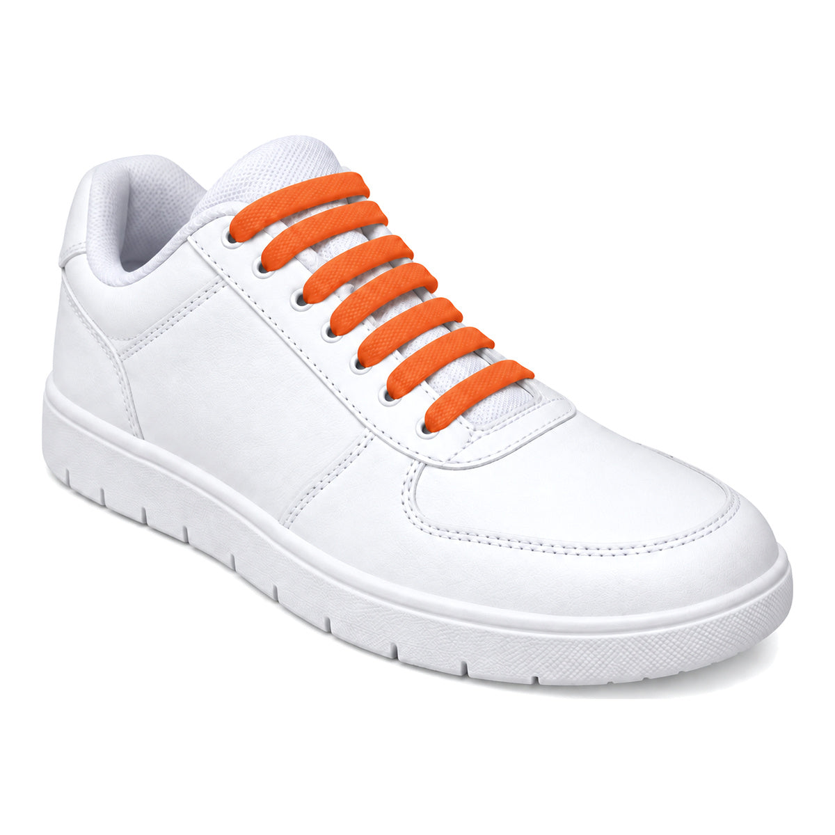 Oranje – silicone veters oranje 02 aan schoen