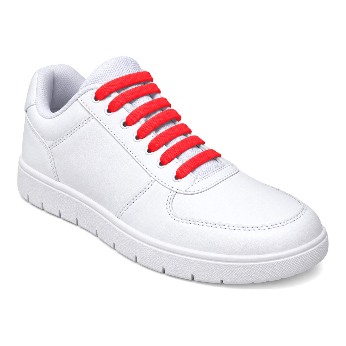 Rood – silicone veters rood 02 aan schoen
