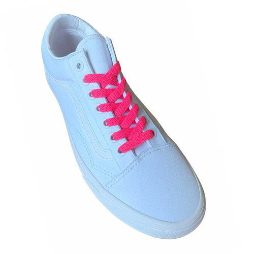 VANS Old Skool veters – Plat standaard 8mm breed, Roze Neon