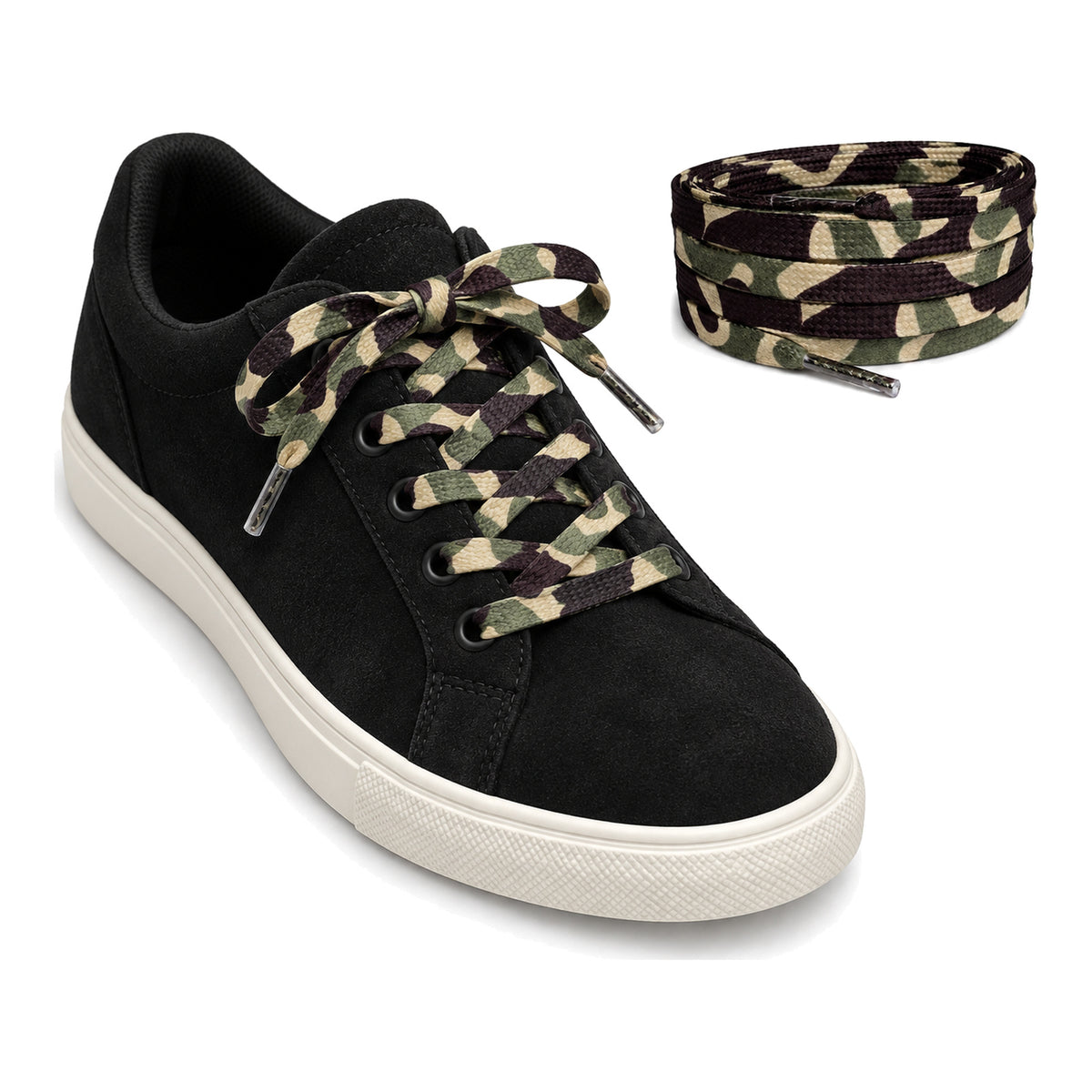 Camouflage – veters camouflage 02 sneaker zwart