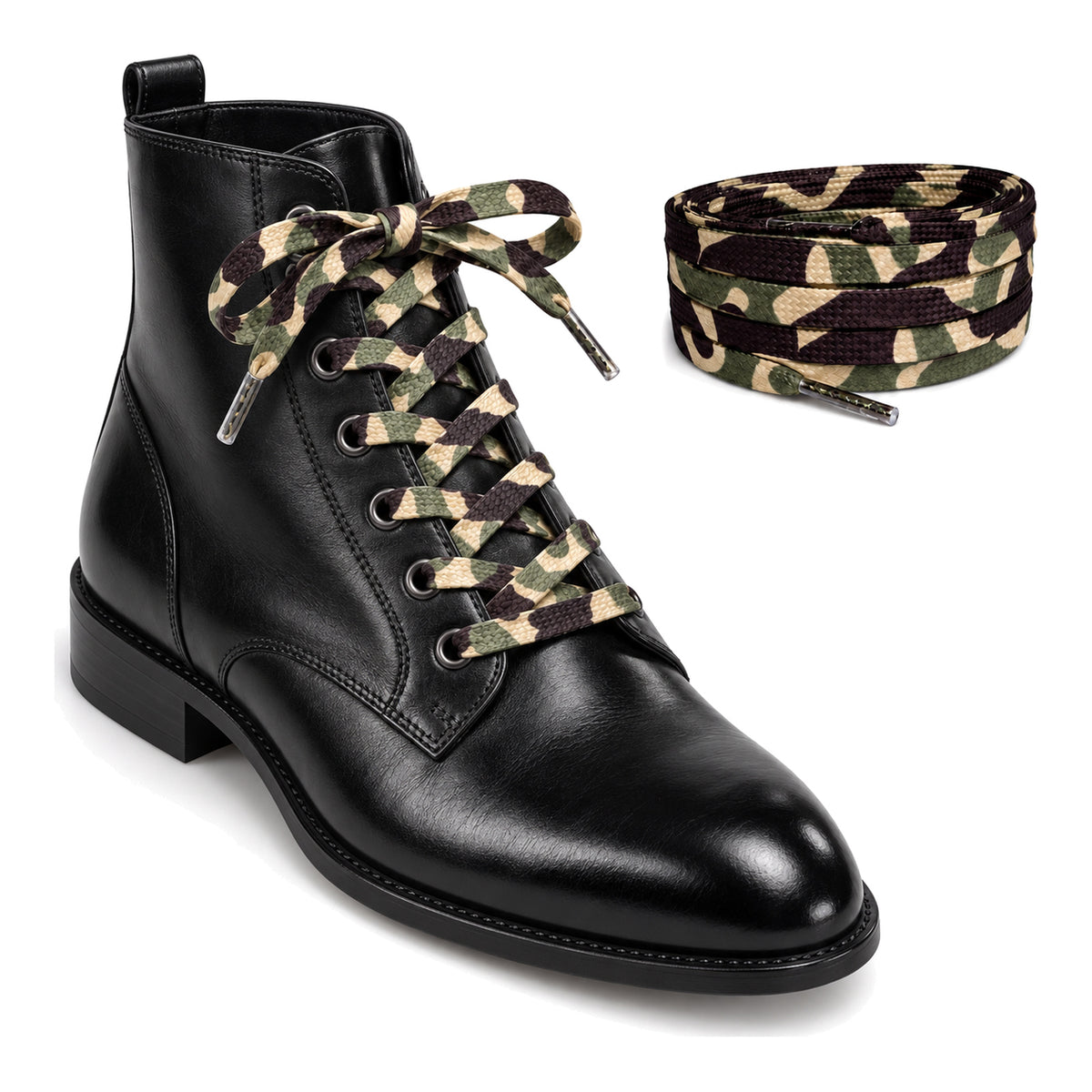 Camouflage – veters camouflage 04 laars leer