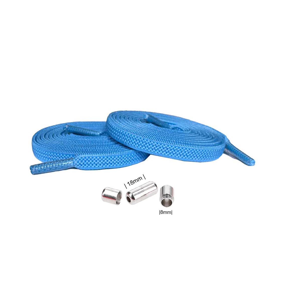 veters-elastisch-blauw-licht-capsule-zilver