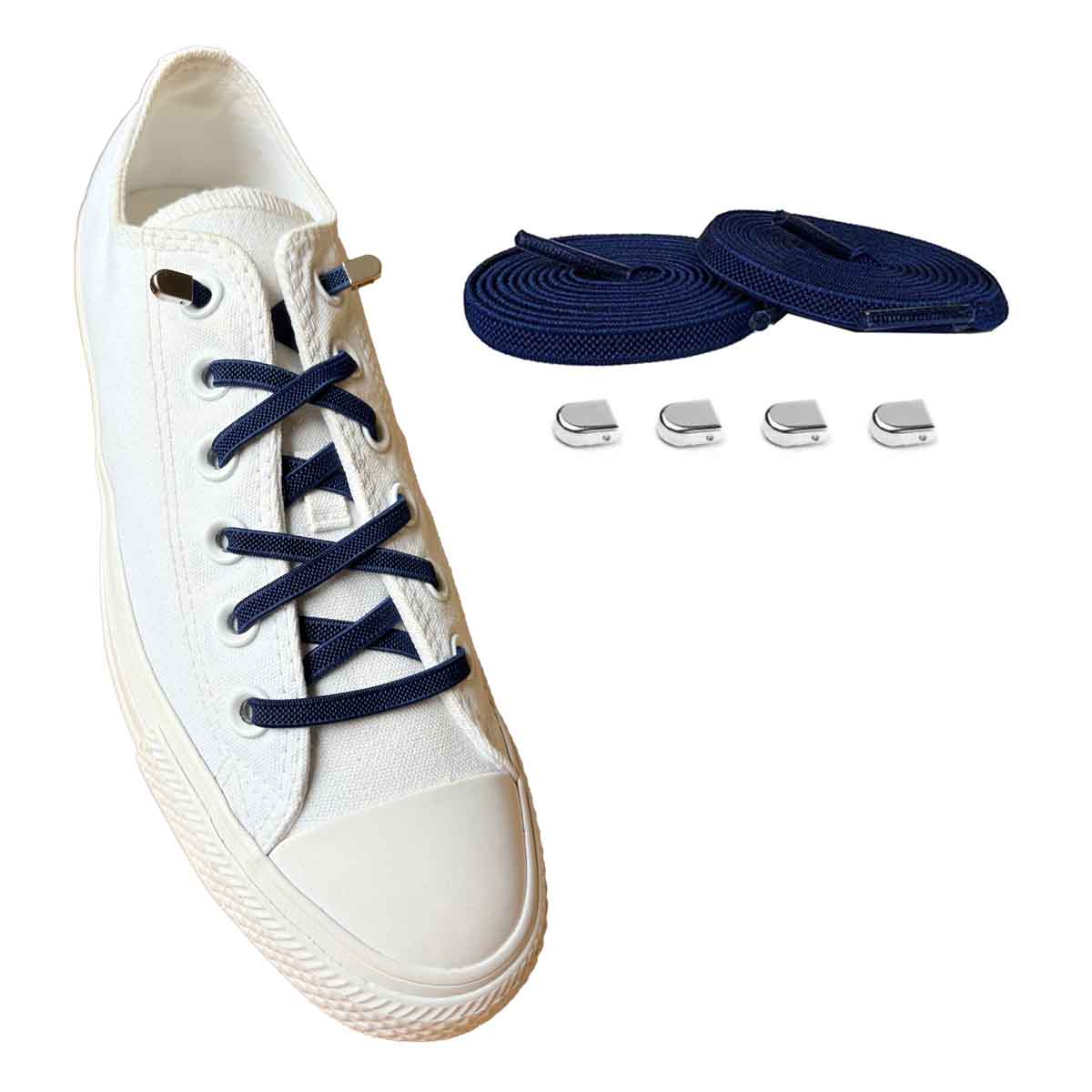 veters-elastisch-blauw-navy-capsule-zilver-glans-schoenen