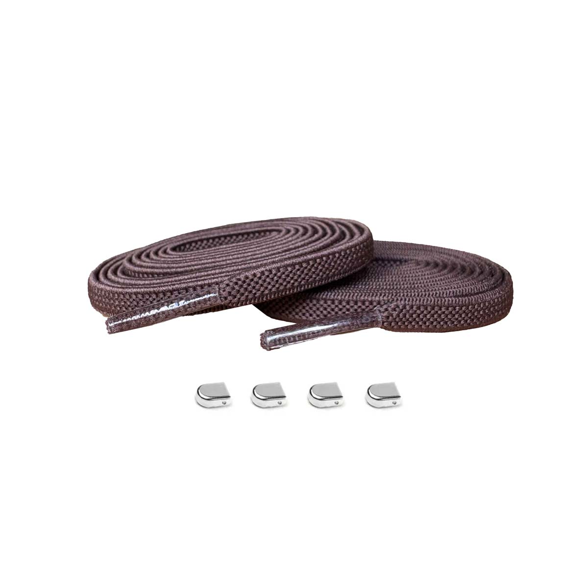 veters-elastisch-bruin-capsule-zilver-glans