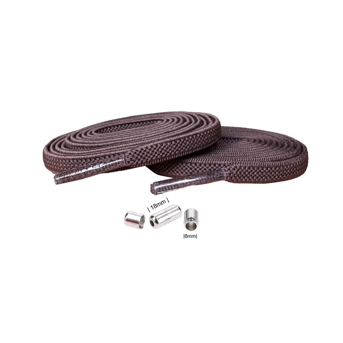 veters-elastisch-bruin-capsule-zilver