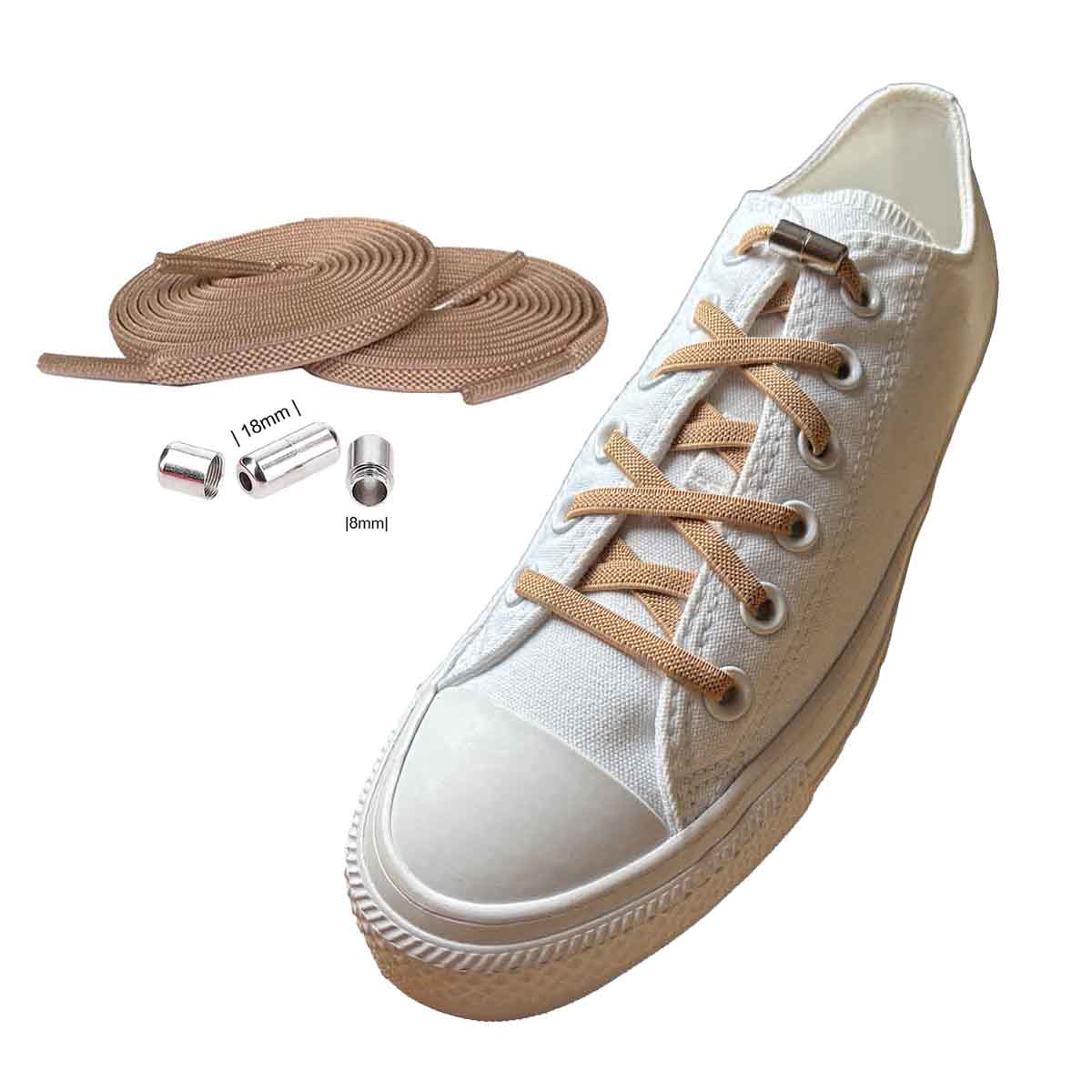 veters-elastisch-bruin-licht-capsule-zilver-schoenen