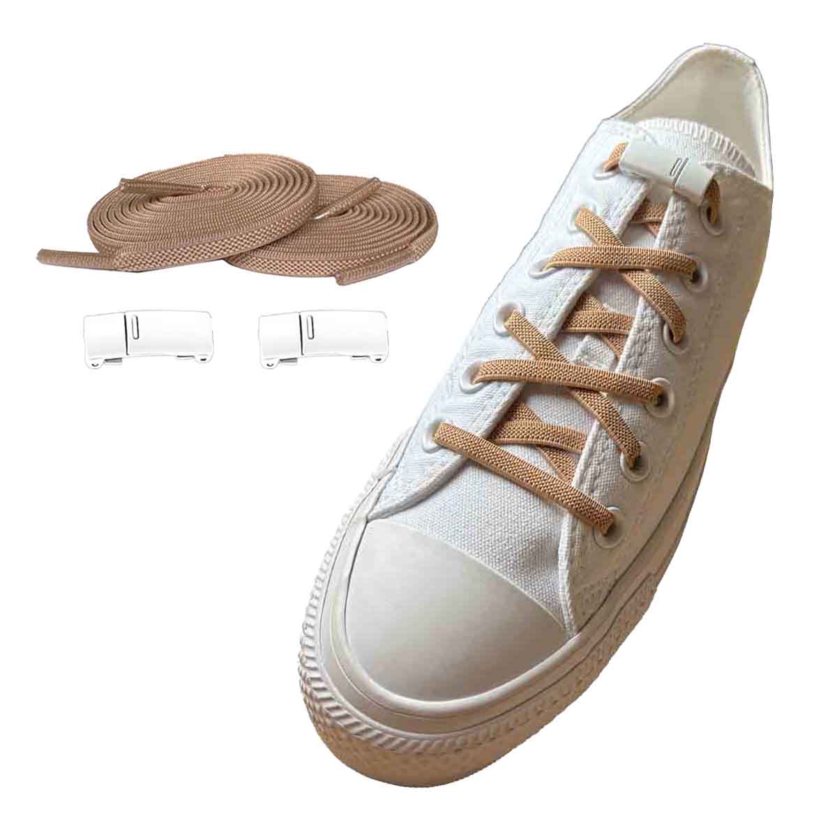 veters-elastisch-bruin-licht-magneet-wit-schoenen