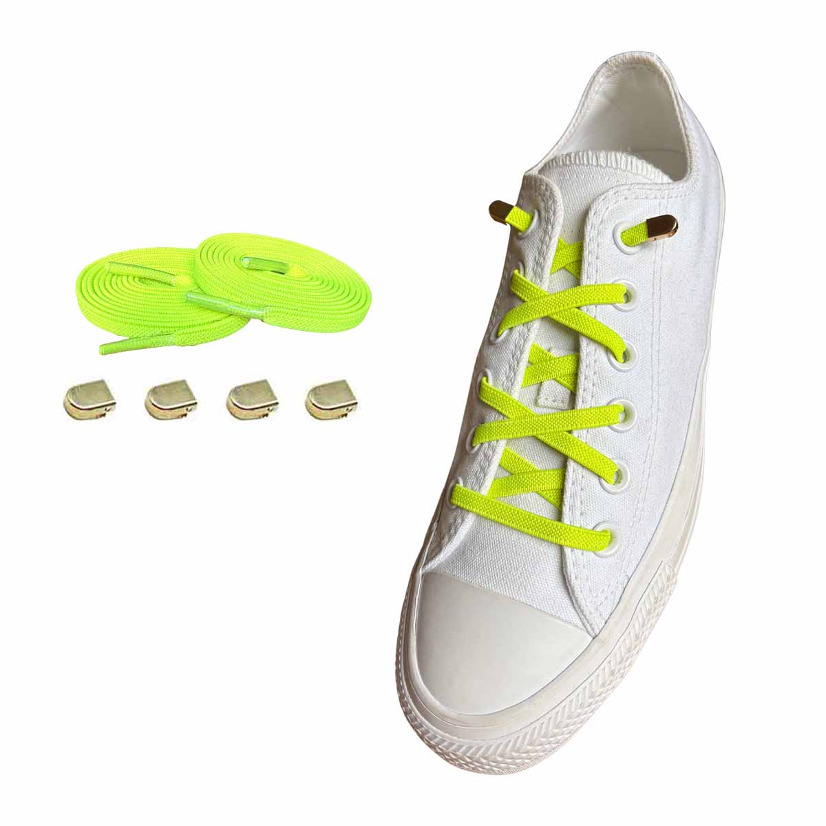 veters-elastisch-geelneon-capsule-goud-schoenen