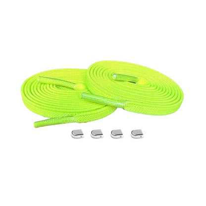 veters-elastisch-geelneon-capsule-zilver-glans