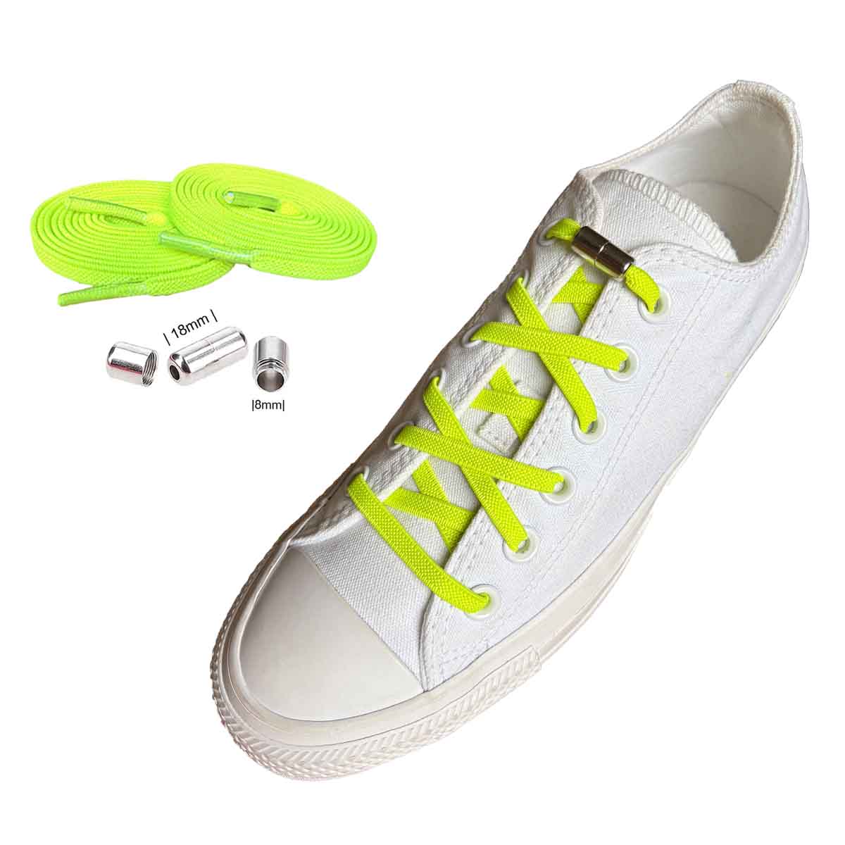 veters-elastisch-geelneon-capsule-zilver-schoenen