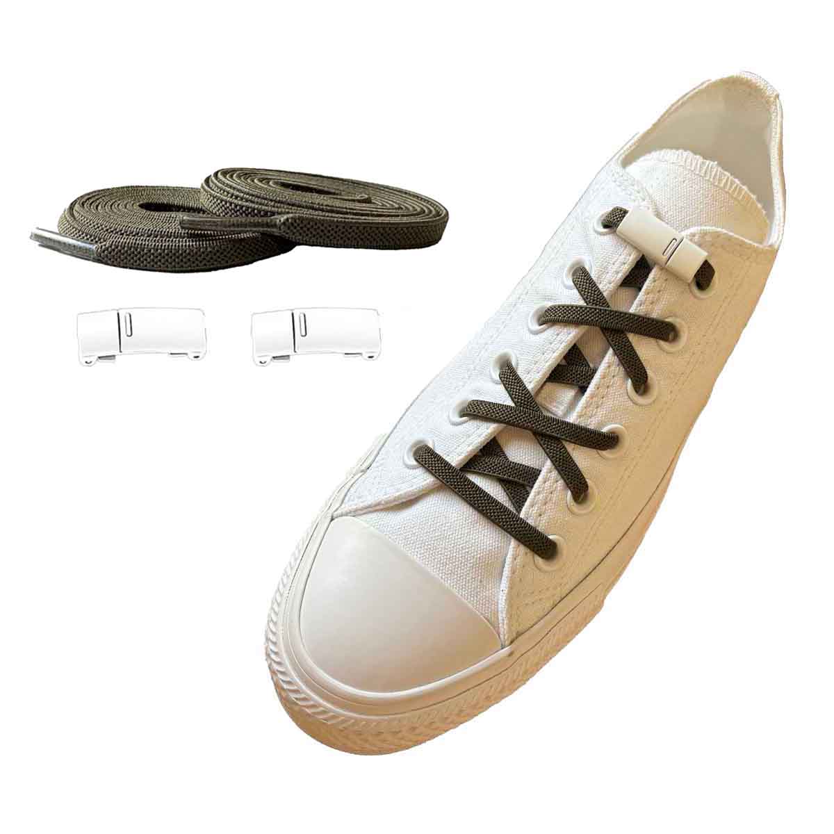 veters-elastisch-groen-olijf-magneet-wit-schoenen