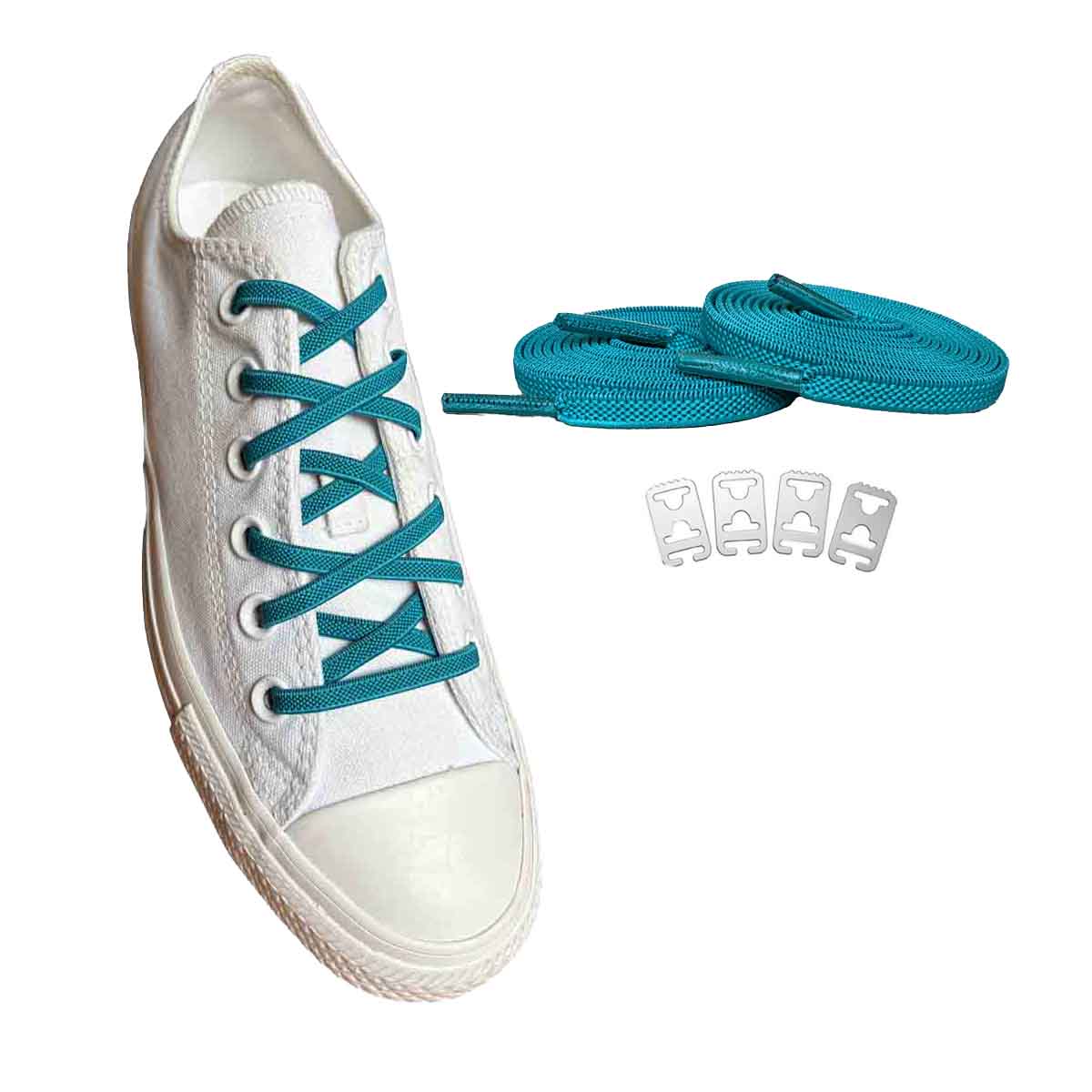 veters-elastisch-groen-petrol-anker-schoenen