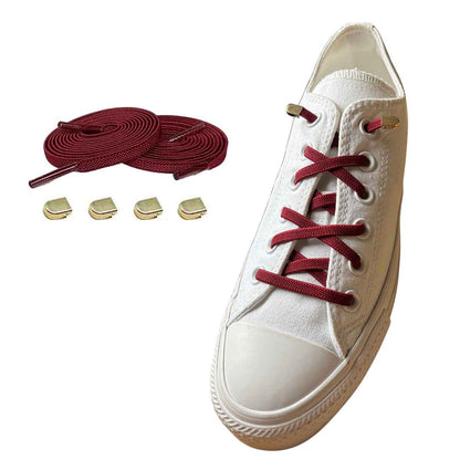 veters-elastisch-rood-bordeaux-capsule-goud-schoenen