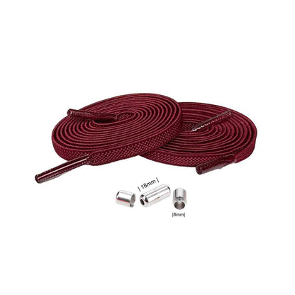 Rood bordeaux – veters elastisch rood bordeaux kapseln zilver