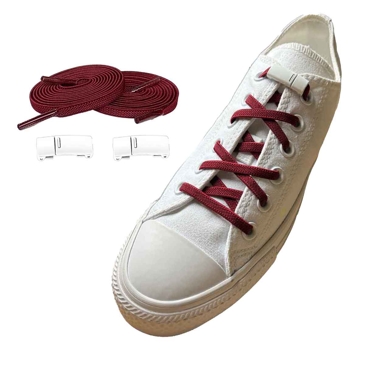 veters-elastisch-rood-bordeaux-magneet-wit-schoenen