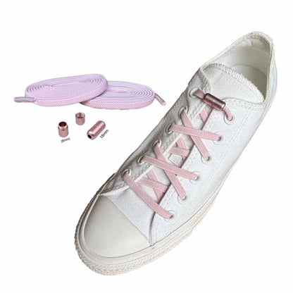 Roze – veters elastisch roze kapseln zilver schoenen
