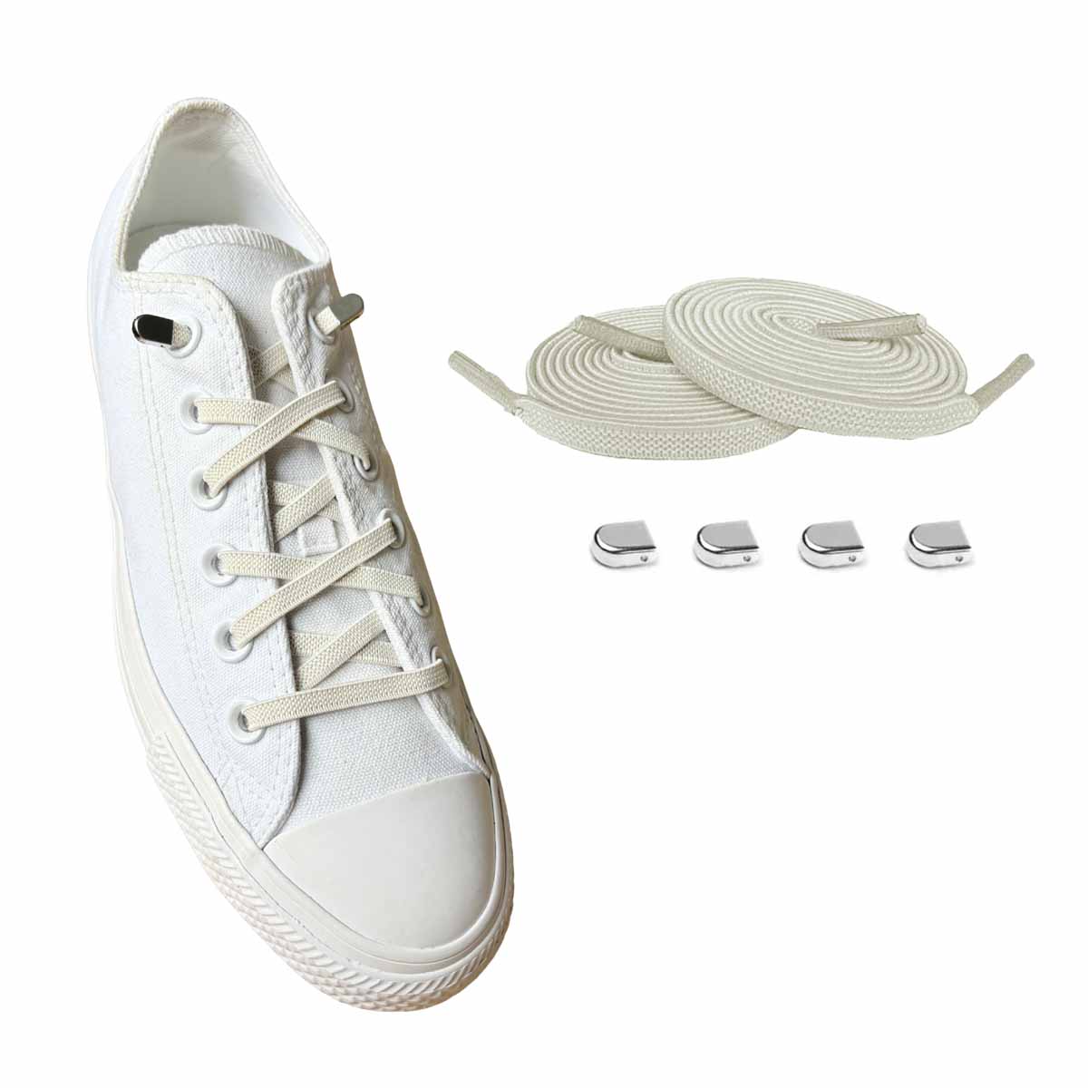 veters-elastisch-wit-creme-capsule-zilver-glans-schoenen