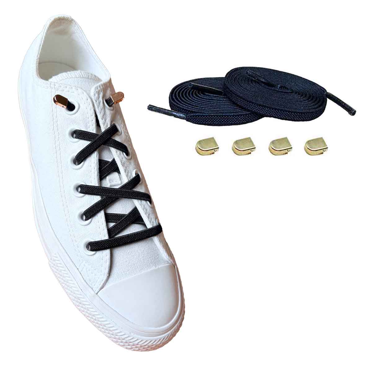 veters-elastisch-zwart-capsule-goud-schoenen
