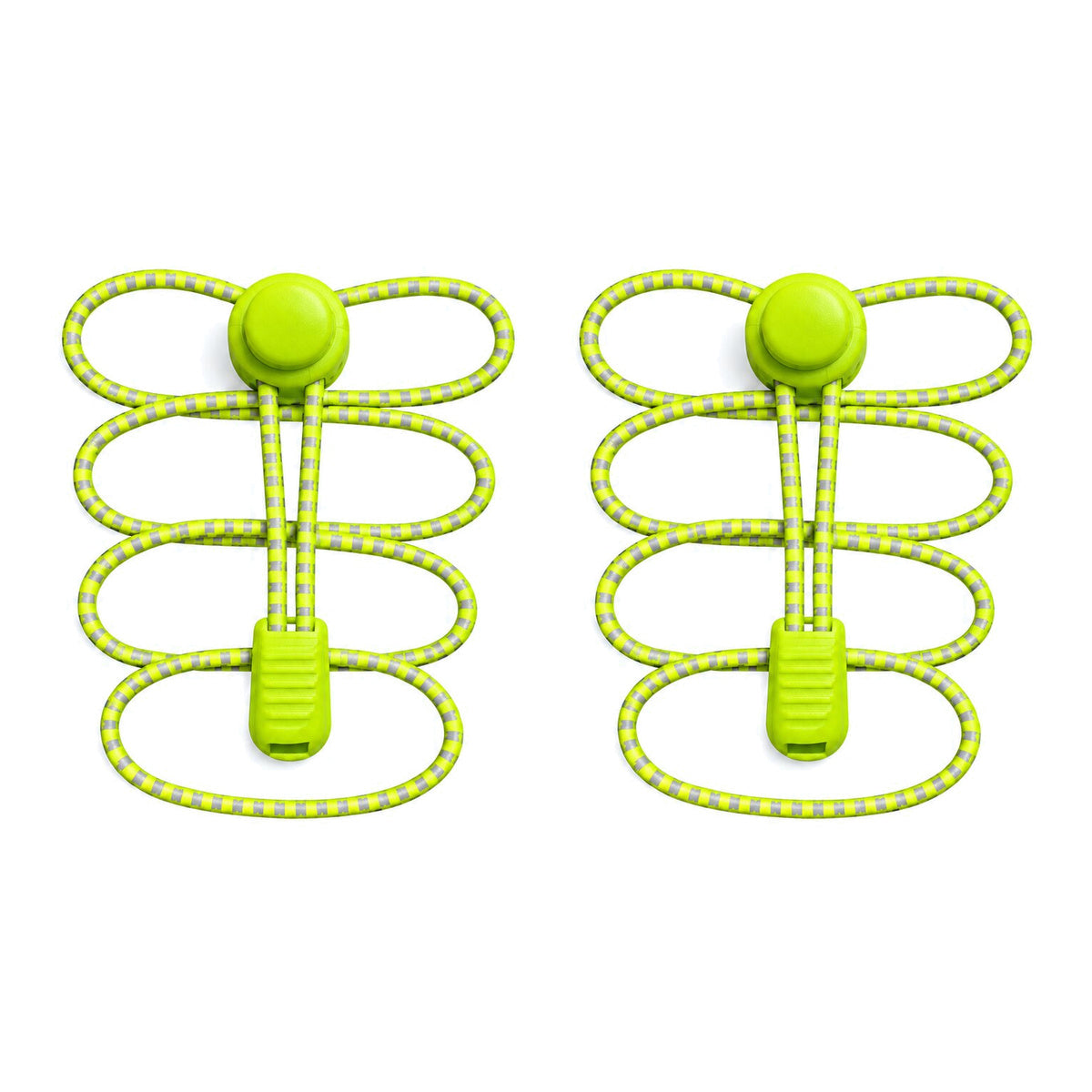 Geel neon – veters koordstopper reflecterend neongeel 01 hoofdafbeelding