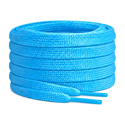 Blauw – veters lichtgevend plat blauw 01 hoofdafbeelding