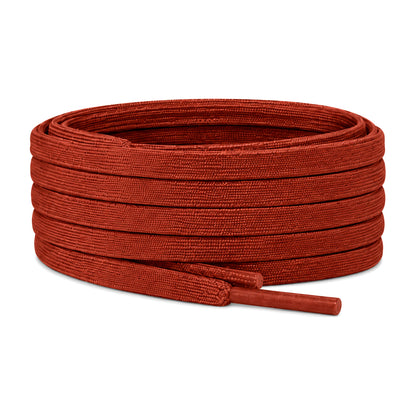 Rood bruin – veters plat smal voetbal rood bruin donker 01 hoofdafbeelding