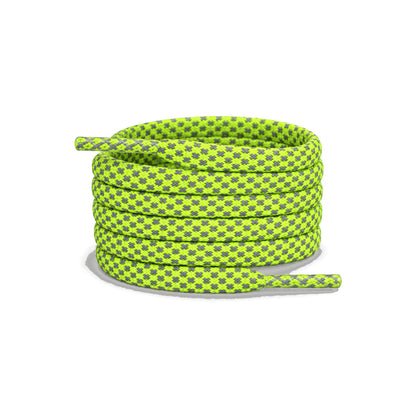 Geel Groen Neon – veters reflecterend plat geel groen neon 01 hoofdafbeelding
