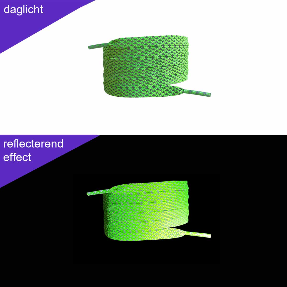 veters-reflecterend-plat-groen-licht