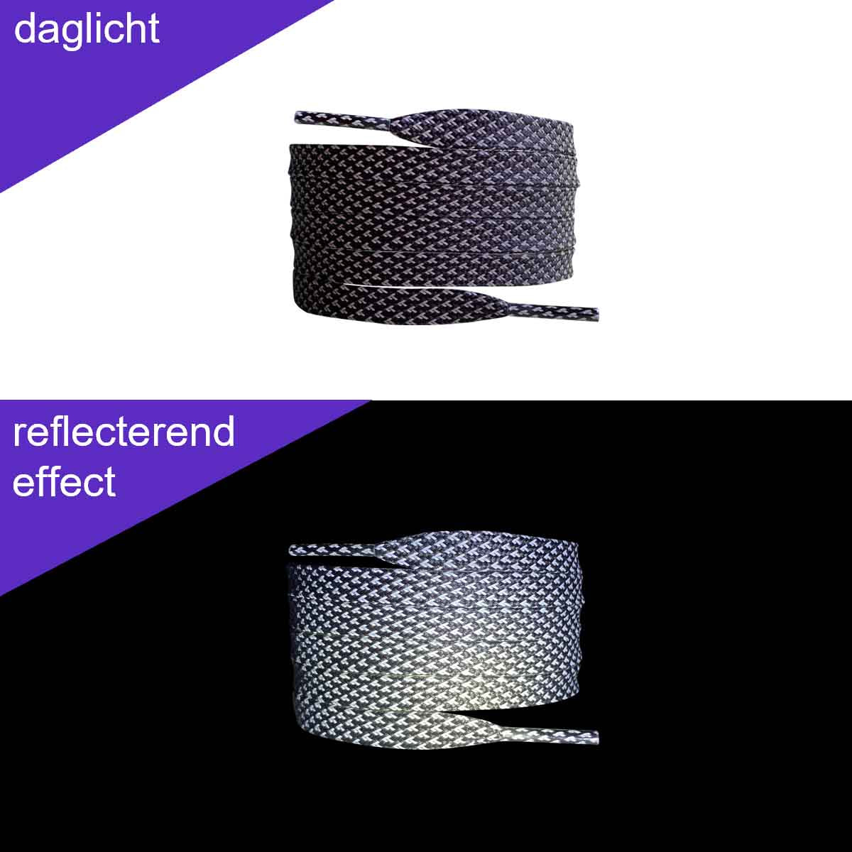 veters-reflecterend-plat-zwart
