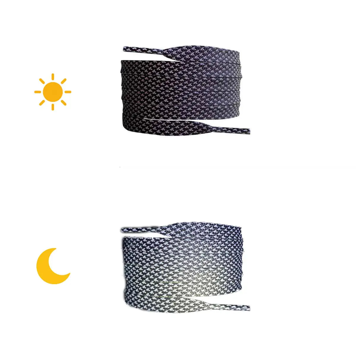 veters-reflecterend-plat-zwart