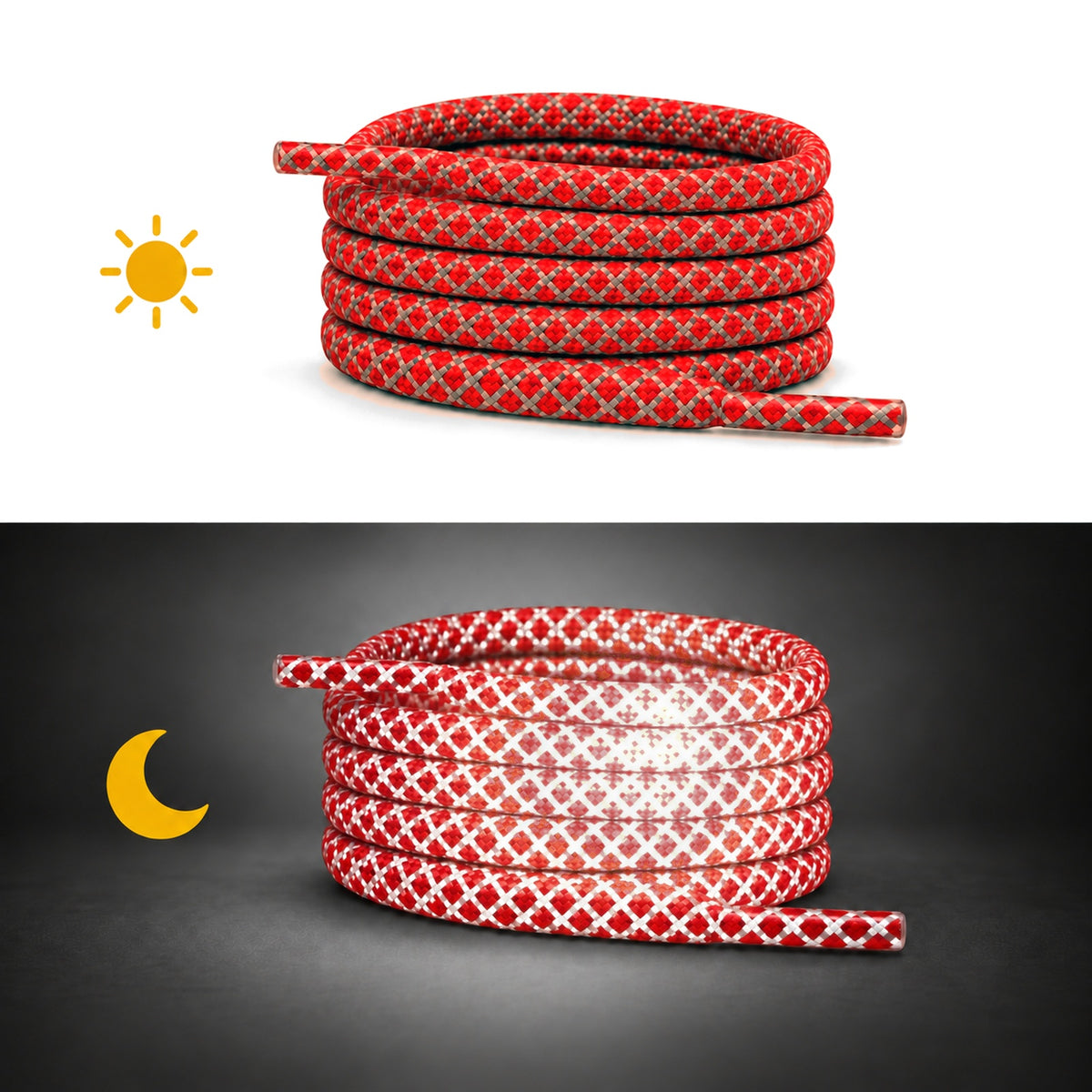 Rood – veters rond dag nacht 10 rood