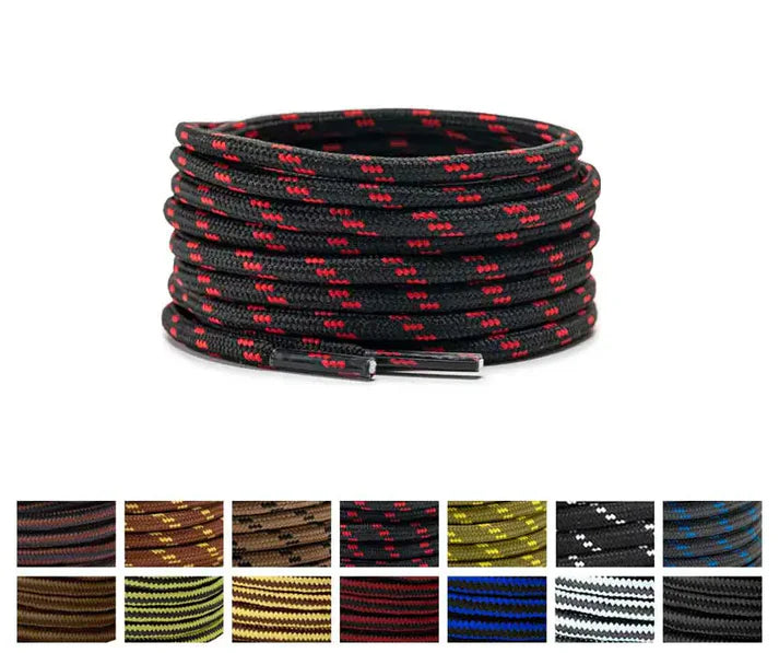 veters-wandelschoenen-zwart-rood-patroon